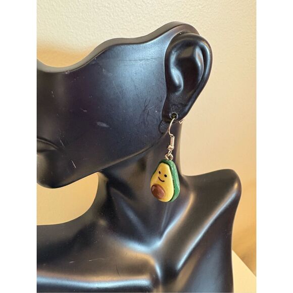 Avocado Statement Earrings - Picture 3 of 4